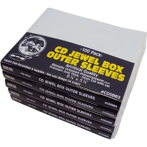(1,000) CD Jewel Box Outer Sleeves - Premium 2mil Thick - Flush Cut - Archival Quality #CDSB02