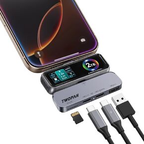 USB C iPhone Hub with Portable MagSafe 2TB iPhone SSD External Super Storage