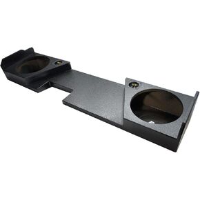 American Sound Connection Compatible with Chevy Silverado 2014-2018 Double Cab Dual 12" Sub Box Enclosure - Rhino Coated