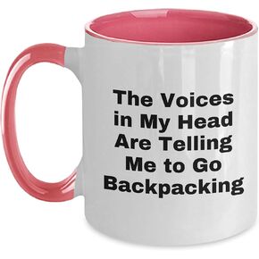 Encouraging Backpacking Quotes Funny Two Tone Coffee Mug for Birthday Unique Gifts from Friends