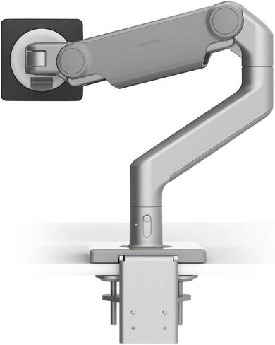 Humanscale M8.1 Adjustable Monitor Arm with Two Piece Clamp Mount and Base - Silver M81CMSBTB in Kuwait