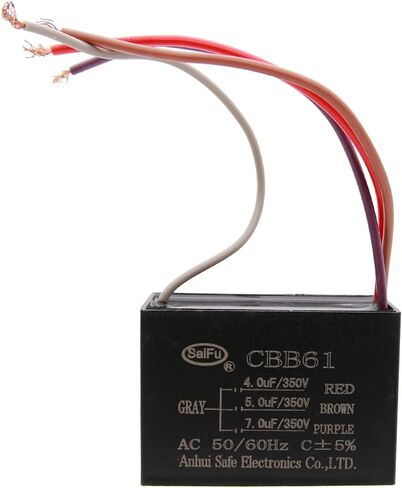 AKZYTUE CBB61 مكثف 16 فائق التوهج 250 فولت التيار المتناوب مروحة السقف 2 سلك 50/60 هرتز لبدء محرك مضخة مولد مروحة كهربائية in Saudi Arabia
