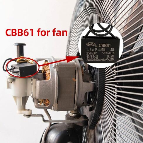 AKZYTUE CBB61 Capacitor 16uf 250V AC Ceiling Fan 2 Wire 50/60Hz for Starting Electric Fan Generator Pump Motor in Kuwait