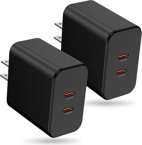 Susnwere 65W Dual USB C Charger Block, 3-Port 100W Fast USB-C Power Adapter Wall Charger Plug Type C Charging Adapter for Laptop & Tablets/Android Phones iPhone 17/16/15 Pro Max, iPad Pro/Air/mini in Kuwait