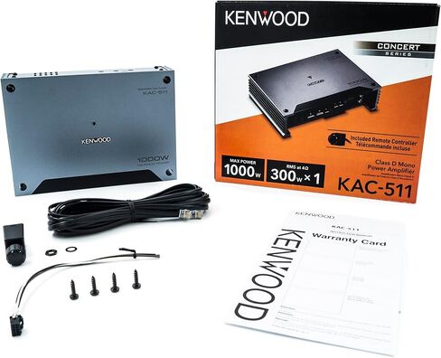 Kenwood KAC-511 Class D Digital Mono Amplifier with Variable Low-Pass Crossover - Black in Saudi Arabia