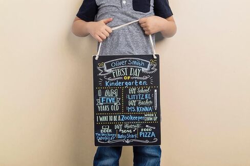 لافتة سبورة Primitives من Kathy Kids Milestone، مقاس 9.5 بوصة × 13 بوصة، أول يوم لي في المدرسة in Kuwait