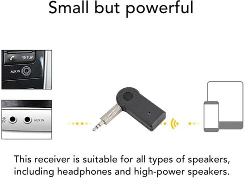 Bluetooth Transmitter Receiver wire less Adapter, 3.5mm AUX Bluetooth Car Adapter Noise Cancelling, 2 in 1 wire less Bluetooth Transmitter and Receiver for Cars, Speakers, Stereo in Saudi Arabia