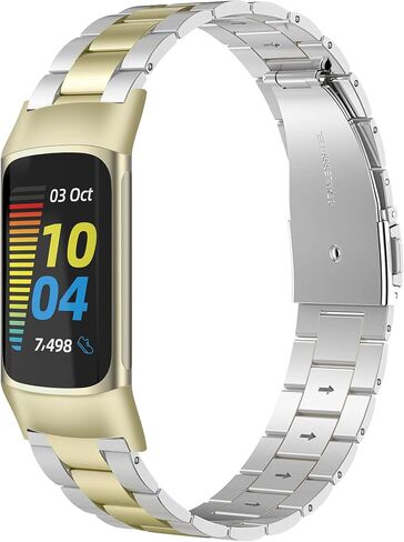 Wearlizer Metal Band Compatible with Fitbit Charge 6 5 Bands for Women Men in Saudi Arabia