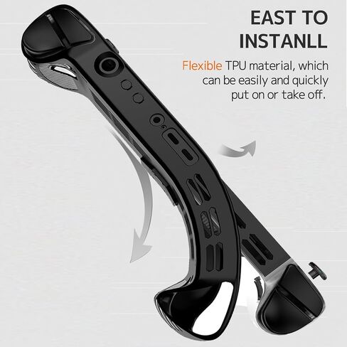 NINKI Silicone Skin for Lenovo Legion GO S Case with Stand 2025,Shockproof Anti-Scratch Non-Slip Grip Wrap Protective TPU Silicone Protector Cover for Lenovo Legion GO S 2025 Case with Kickstand Black in Saudi Arabia