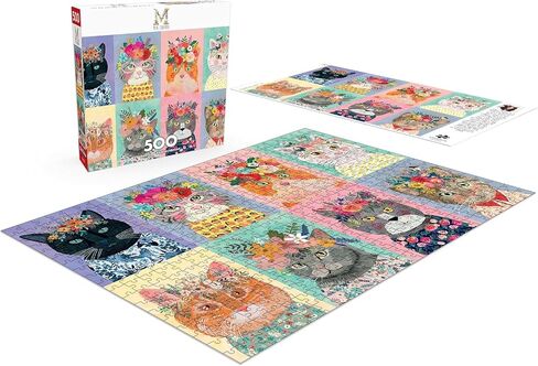 ألعاب بافالو - ميا شارو - تيجان القطط الملونة - أحجية الصور المقطوعة 500 قطعة للبالغين، ألغاز تحدي مثالية ليالي اللعب - الحجم النهائي 500 قطعة هو 21.25 × 15.00 in Kuwait