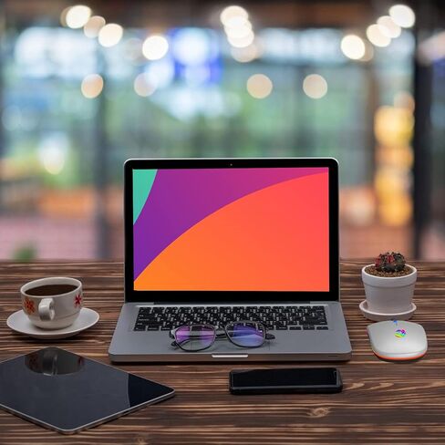 aMZCaSE LED Wireless Mouse, Rechargeable Slim Silent Mice 2.4G Portable Office Optical Mouse with USB Receiver and Type-C Adapter, 3 Adjustable DPI for Laptop, Computer, PC, Notebook, Desktop (Black) in Kuwait