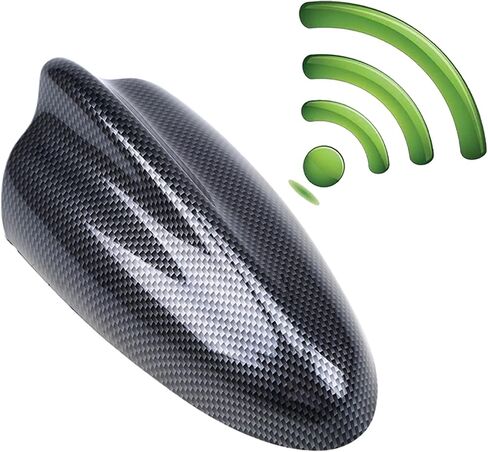 Possbay Shark Fin Antenna Universal Car Antenna with Waterproof Rubber Ring AM FM Radio Signal with Adhesive (Bead Light Black) in Saudi Arabia