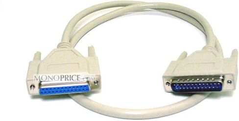 Monoprice 3-Feet DB25 M/F Molded Cable (101591) White in Saudi Arabia