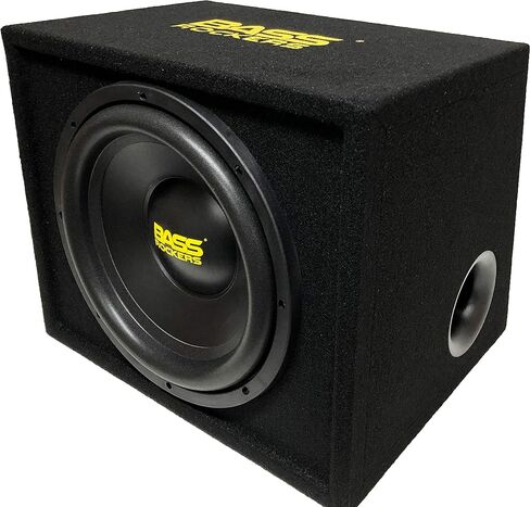 Bass Rockers BB12S | 12" inch 1200W Loaded Subwoofer Enclosure Single Ported Box 2Ohm Heavy Duty Bass Producing Subwoofer Upgrade Your bass Car SUV Home RV Boat Bike Music in Saudi Arabia