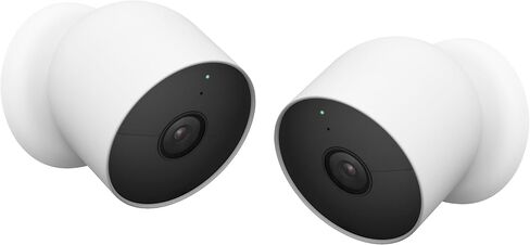 Google Nest Cam Outdoor or Indoor, Battery Wireless Camera - 2nd Gen (Two Cameras - Wire Free), Snow (Renewed) in Saudi Arabia