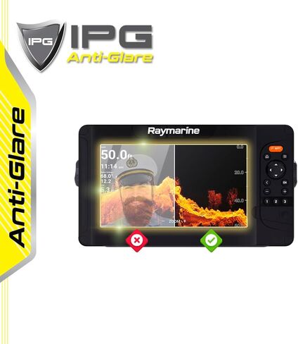 IPG Anti-Glare Made for Raymarine Element 7 HV Fishfinder Display Matte Finish Screen Protector Film, Perfect for Outdoor Use for Element7 in Kuwait