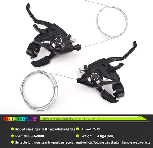 Bike Shifter ST-EF500 3x7, Black Bike Shift/Brake Lever Set 21 Speed with Stainless Inner Shift Cables, not Include Shift Cable Housing,for Road Bike MTB Bike Mountain Bike in Saudi Arabia