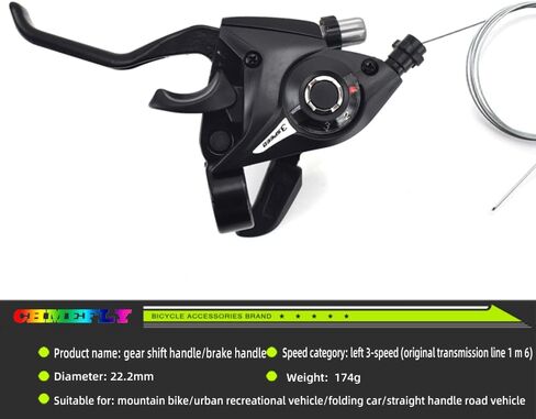 Bike Shifter ST-EF500 3x7, Black Bike Shift/Brake Lever Set 21 Speed with Stainless Inner Shift Cables, not Include Shift Cable Housing,for Road Bike MTB Bike Mountain Bike in Saudi Arabia