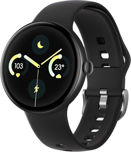 واقع ذكي للرجال النساء ، مكالمة Bluetooth والرد السريع ، عرض 44 مم AMOLED ، الصحة | الإجهاد | النوم | تعقب اللياقة البدنية ، مساعد الذكاء الاصطناعى ، أكثر من 100 شكل تمرين ، بطارية 14 يومًا ، مقاومة للماء (أسود) in Saudi Arabia