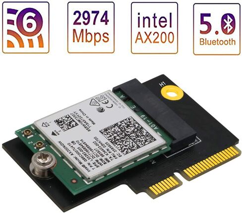 Sintech ngff M.2 (Key-A+E/Key-E) إلى بطاقة Mini PCI-E Express ، متوافقة مع بطاقة Intel AX200 9260 8265 8260 7260 in Saudi Arabia