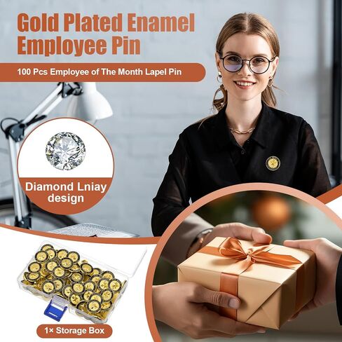 100 Pcs Bulk Employee Appreciation Lapel Pins 3/4 Inch Employee of The Month Enamel Pins You Make a Difference Lapel Pin for Employees Coworkers Team in Saudi Arabia