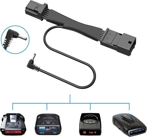 Radar Detector Power Adapter RJ11 Plug (12P Type A) Compatible with Toyota Tacoma15-23,Highlander15-16,Tundra14-21,Sienna,Honda Ridgeline,with Auto-dimming Rearview Mirror,Clean Install in Saudi Arabia