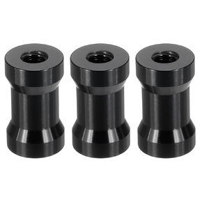 PATIKIL Camera Spigot Screws Converter 1/4" to 3/8" Female to Female, 3 Pack Tripod Screw Adapter Spigot Stud for Light Stand Hot Shoe Cold Shoe Adapter Ball Head Flash, Black