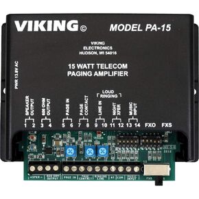 Viking 15 Watt Paging Amplifier and Loud Ringer (PA-15)