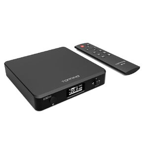 TOPPING D50 III Desktop HiFi DAC & Preamplifier, Dual ES9039Q2M, Bluetooth 5.1, Hi-Res Audio, DSD512/PCM768kHz Support, RCA/TRS Outputs, Includes 12V Trigger and Remote Control (Black)