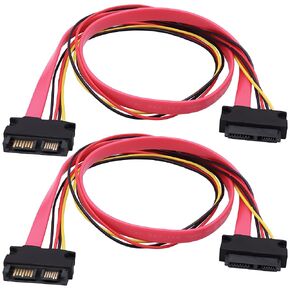 Slimline SATA 13Pin (7+6) Pin Male to Female Extension Cable,13Pin Slimline SATA Laptop Optical Drive Adapter Data Power Cable for Laptop HDD SSD -50cm -2pcs