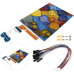 Waveshare 13.3inch E Ink Spectra 6 (E6) Full Color E-Paper Display, Compatible with Raspberry Pi 5/4B, 1600×1200, SPI, with HAT+ Standard Driver HAT
