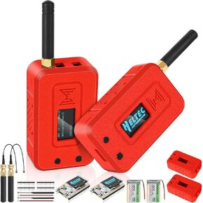 2 Set ESP32 LoRa V3 Module Board with 915 MHz Antenna + 3000mAh Battery + Protect Case - Integrated WiFi Bluetooth SX1262 CP2102 0.96" OLED Display Type C for Arduino Lora Meshtastic IOT (N35, Red)