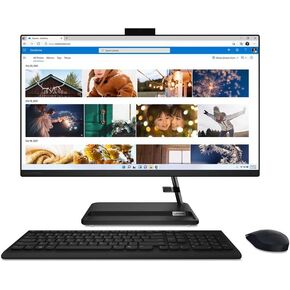 Lenovo IdeaCentre All-in-One Desktop, 23.8" 1920 x 1080 IPS 60Hz Touch, Intel Core i5-12450H 8-Core, Intel Iris Xe Graphics, 32GB DDR4, 2TB SSD, Windows 11 Home, Wi-Fi, Bluetooth, HD Camera, Black