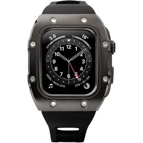 Stainless Steel Watch Case Compatible With Apple Watch Suitable For 4/5/6/SE 44mm Silicone Strap Compatible With IWatch watch case