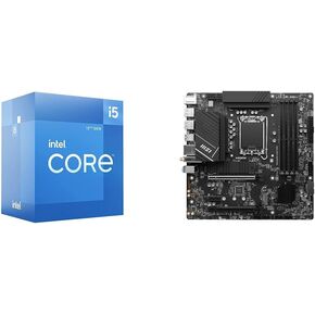 Intel Core i5-12400F Desktop Processor + MSI PRO B760M-A WiFi DDR4 ProSeries Motherboard
