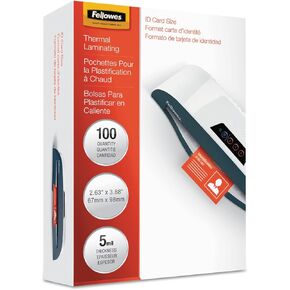 FEL52015 - Fellowes Glossy Pouches - ID Tag not Punched, 5 mil, 100 Pack