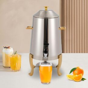 Hot Beverage Dispenser - 13L Stainless Steel Coffee Chafer Urn Hot Drinks Dispenser with Spigot Stainless Steel Beverage Dispensers 95-185℉ Adjustable Temperature for Catering Event Buffet