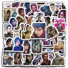 100 pcs Arcane Season 2 Stickers League for Water Bottle Legends Cup Laptop Guitar Motorcycle Bike Skateboard Luggage Box Vinyl Waterproof