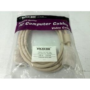 Black Box Corp EVNPS06-0010-MM 10-FT. (3.0-M), Beige, VGA Video Cable with FERRITE CORE - Male/Male