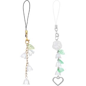 Charm for Phone, Flower Phone Charm Cute Aesthetic For Bag Keychain Camera Pendants Decor Accessories