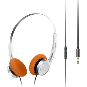 FiiO Snowsky Wind 3.5mm ON-Ear Headphones for Recording Gaming with Microphone, 40mm Diaphragms Driver,HiFi Sound (Silver)