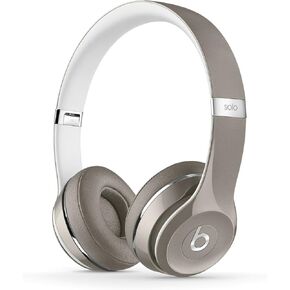 Beats Solo2 WIRED On-Ear Headphones Luxe Edition NOT WIRELESS - Silver (Renewed)
