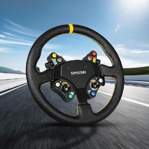 SIMSONN Carbon Fiber USB Racing Steering Wheel HUB Sim Racing Steering Wheel Switch Button Plate Center Control Box Compatible with Logitech G29 G27 T300RS/GT T500 th8a