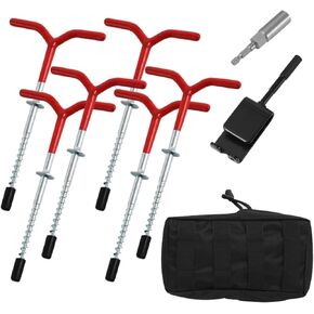 6 Pieces Ice Fishing Anchors Ice Anchor Drill Adapter Ground Nails Portable Equipment Tent Stakes Fishing Anchor Tool
