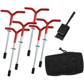 6Pcs Ice Anchor Drill Adapter Ice Fishing Anchors Equipment. Heavy Duty. Portable Tent Pegs Fishing Tent Stakes Anchor Tool