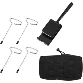 Ice Anchor Drill Adapter,with Ice Fishing Stake Nail,Metal,Strong Tent Stakes Ice Fishing Anchor Tool for Fixing Ice Shelters