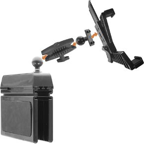 IBOLT Custom Industry Standard Seat Wedge Center Console Mount - يتميز بخدمتنا الثقيلة بحجم 25 مم/1 بوصة/ب حجم كرة جيبان مزدوج للهواتف والأجهزة اللوحية وماسحات الباركود ، VESA 75/100 ، إلخ.