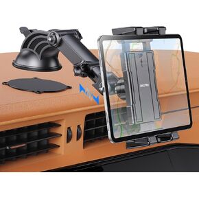 Ohlpro tablet حامل لوحة معلومات للسيارات [Cuction Cup Mount] مكتب حائط الزجاج الأمامي ، موقف قابل للتعديل من 5 إلى 13 "iPad Mini Air Pro Galaxy Tab S9 - إكسسوارات الشاحنة الثقيلة