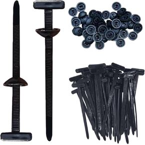 Nylon Universal Cable Tie Buckle, Heavy Duty Self-Locking Nylon Zip Ties Holder, Bumper Retainer Clips, Multipurpose Plastic Cable Ties Tool for Auto Repairing Quick Fix and Hole Fastening