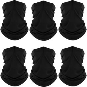 Fuinloth Neck Gaiter, 6 Pack Face Mask Bandana Fishing Cooling Sun Protection Scarf for Men Women